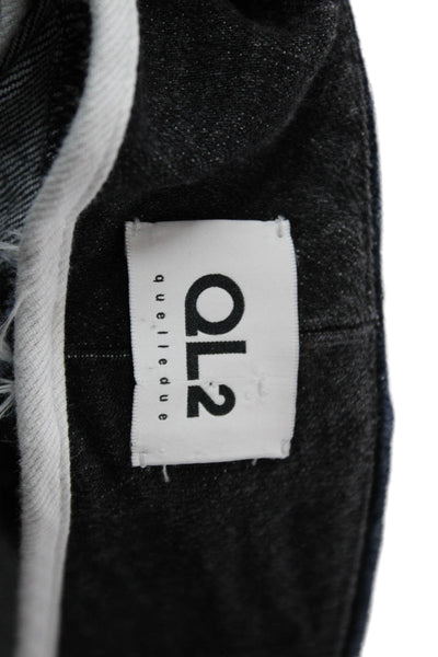 QL2 Womens Bootcut Pants Black Cotton Blend Size 44