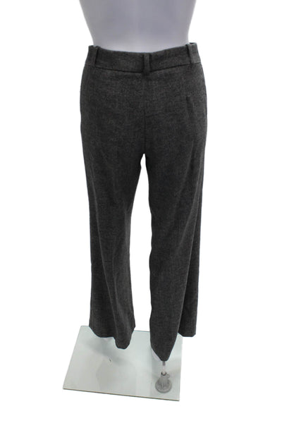 Zara Women Dress Pants Gray Herringbone Polyester Zip Inseam 28 Size XS