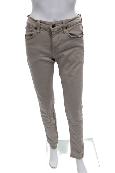 Joes Jeans Womens Skinny Gray Mid Rise Button Cotton Blend Jeans Size 28