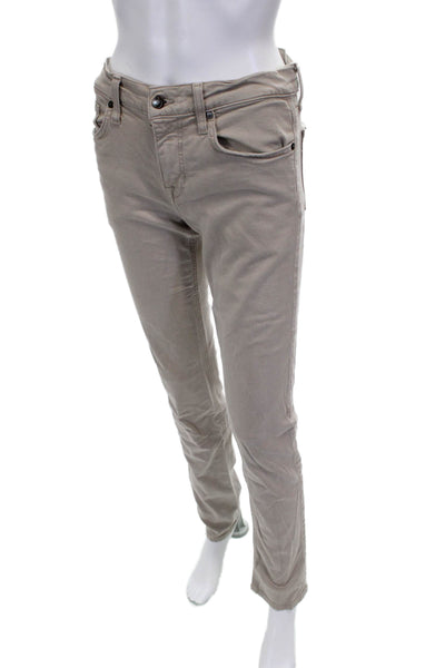 Joes Jeans Womens Skinny Gray Mid Rise Button Cotton Blend Jeans Size 28