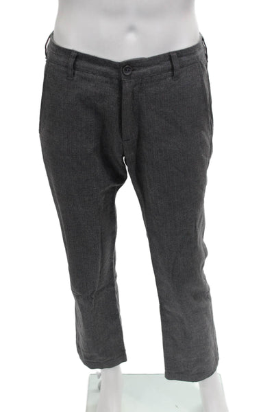 Bonobos Mens Chino Pants Gray Herringbone Wool Blend Size 31