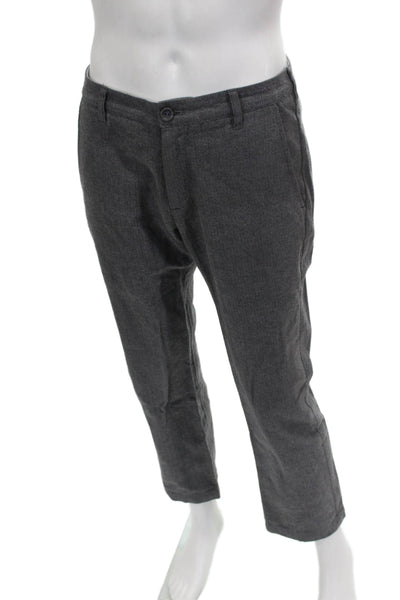 Bonobos Mens Chino Pants Gray Herringbone Wool Blend Size 31