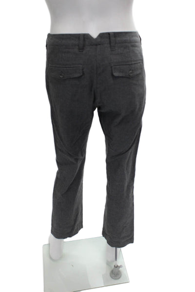 Bonobos Mens Chino Pants Gray Herringbone Wool Blend Size 31