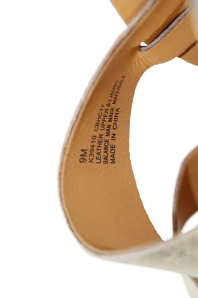 Kork Ease Womens Cork Platform Wedge Slingbacks Sandals Gold Size 9 Medium