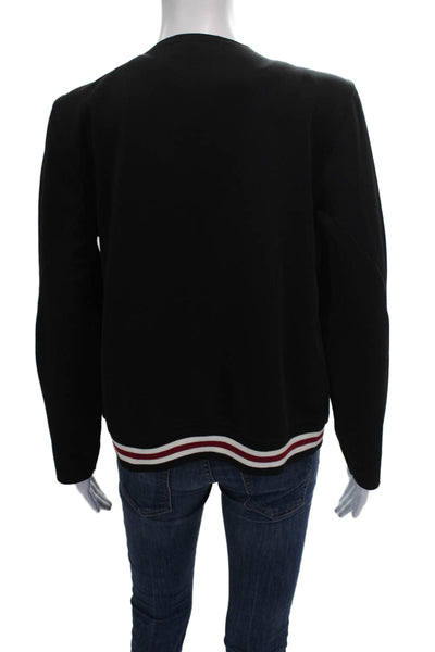 philosophy Womens Black V-Neck Long Sleeve Basic Blouse Polyester Size M