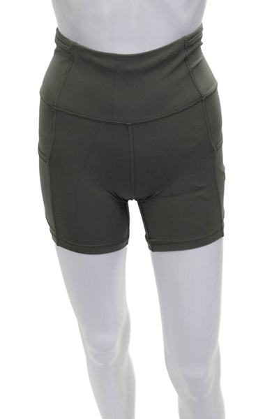 Lululemon Womens Athletic Green Nylon Shorts Size 4