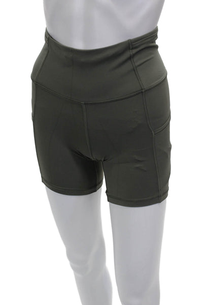 Lululemon Womens Athletic Green Nylon Shorts Size 4