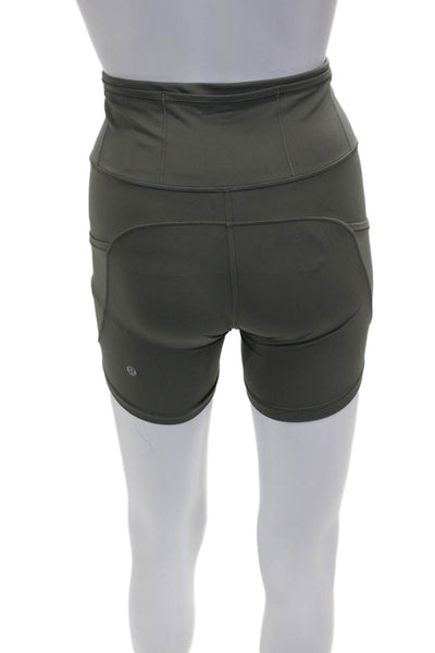 Lululemon Womens Athletic Green Nylon Shorts Size 4