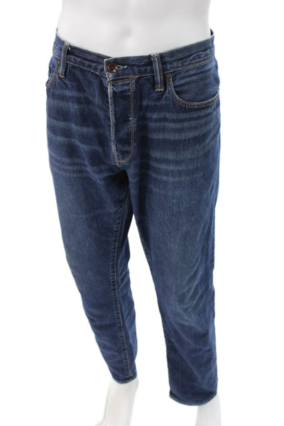 Todd Snyder Mens Tapered Jeans Blue Cotton Button Closure Size 36