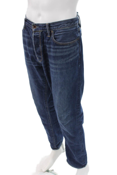 Todd Snyder Mens Tapered Jeans Blue Cotton Button Closure Size 36