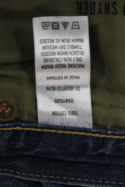 Todd Snyder Mens Tapered Jeans Blue Cotton Button Closure Size 36
