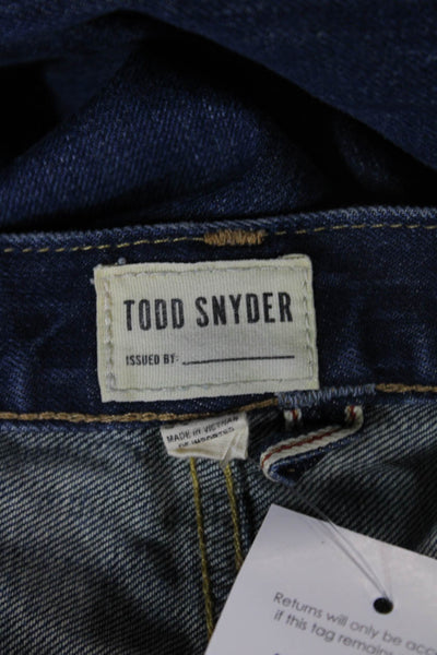 Todd Snyder Mens Tapered Jeans Blue Cotton Button Closure Size 36