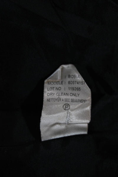 Theory Womens Black Cotton Blazer 3/4 Sleeve Size 2