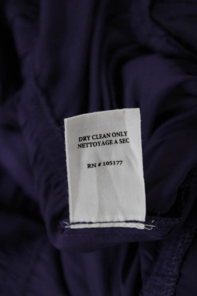 Ulla Johnson Women Fit & Flare Dress Purple Square Neck Short Sleeve Size 2