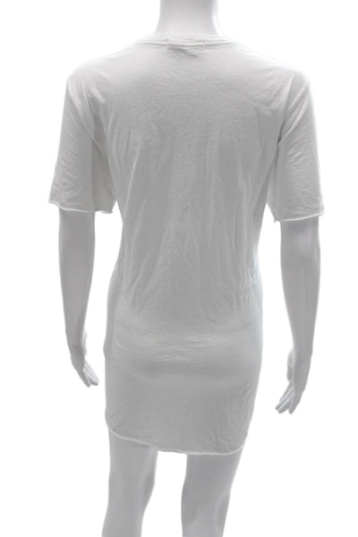 Perfect White Tee Womens Basic Crew Neck Cotton T-Shirt Short Sleeve Size S