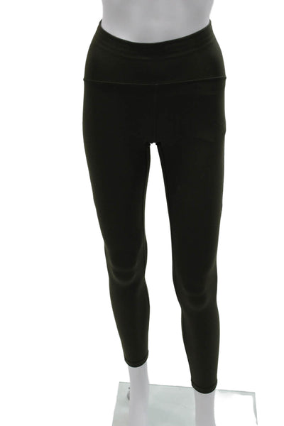 Lululemon Womens Green Ankle Leggings Nylon Pull On Size 4