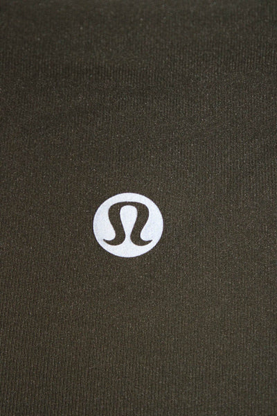 Lululemon Womens Green Ankle Leggings Nylon Pull On Size 4