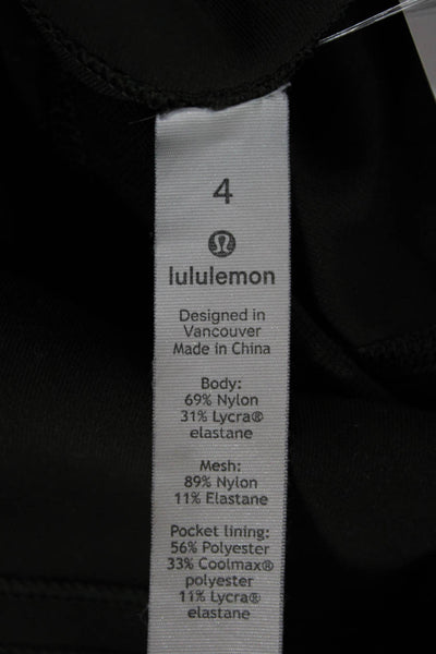 Lululemon Womens Green Ankle Leggings Nylon Pull On Size 4