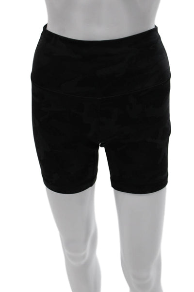 Lululemon Womens Athletic Camouflage Nylon Shorts Black Size 6