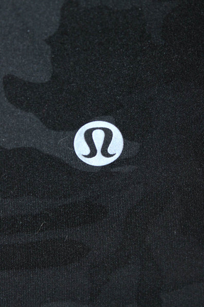 Lululemon Womens Athletic Camouflage Nylon Shorts Black Size 6