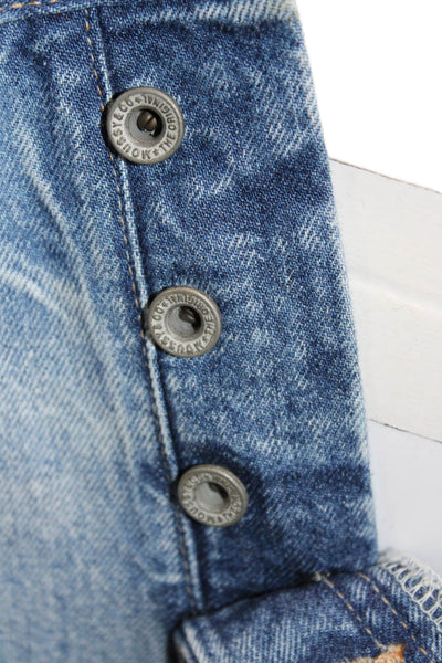Moussy Womens Boyfriend Jeans Blue Mid Rise 100% Cotton Size 27