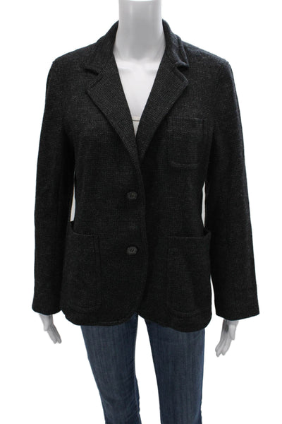 Premise Women Basic Jacket Gray Wool Button Long Sleeve Size L