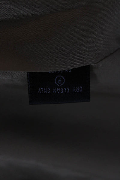 Lafayette 148 New York Womens Jacket Brown Wool Button Long Sleeve Size 14