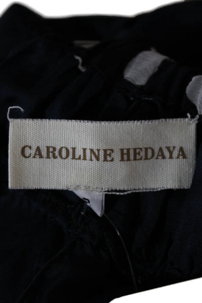 Caroline Hedaya Women Black Polka Dot Sweetheart Playsuit Mini Size 2