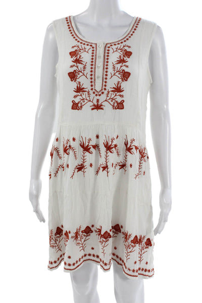 Romeo + Juliet Couture Women White Floral Sleeveless Boho Dress Size M