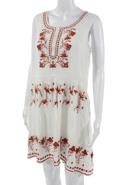 Romeo + Juliet Couture Women White Floral Sleeveless Boho Dress Size M