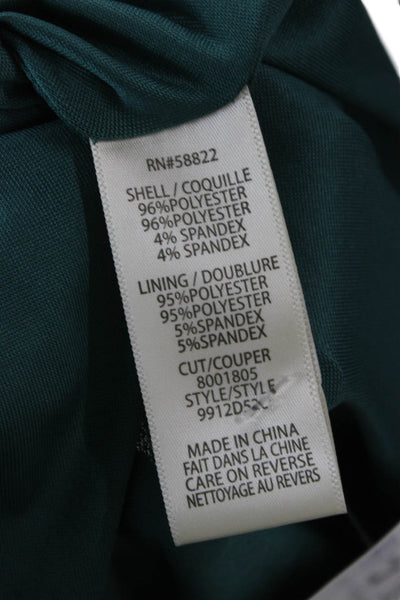 Max Studio Women Fit & Flare Green V-Neck Knee Length Dress Half Sleeve Size M