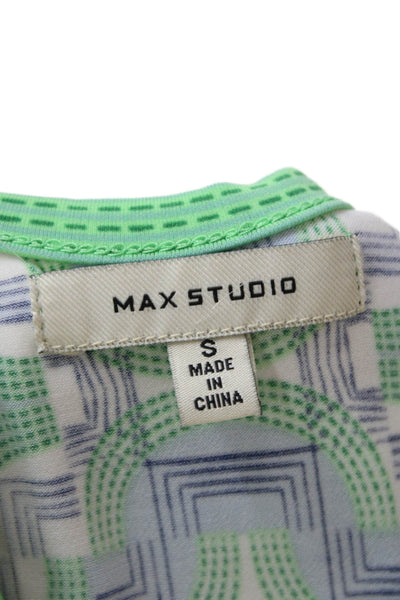 Max Studio Women Multicolor Geometric Shift Dress Sleeveless Knee Length Size S