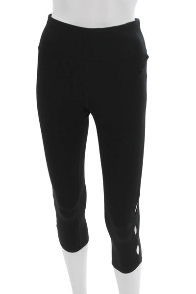 Donna Karan Women Capri Leggings Black Cotton Size S