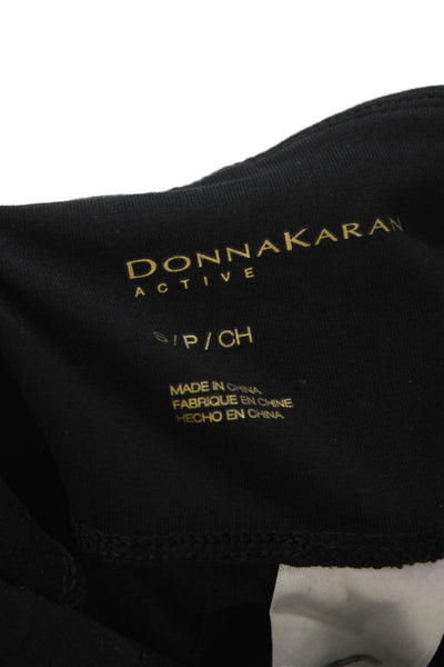Donna Karan Women Capri Leggings Black Cotton Size S