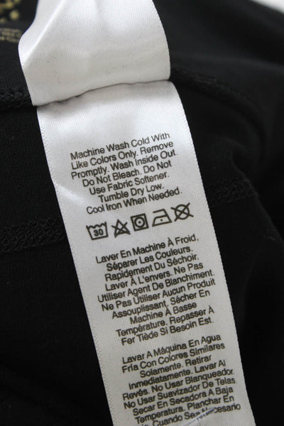 Donna Karan Women Capri Leggings Black Cotton Size S
