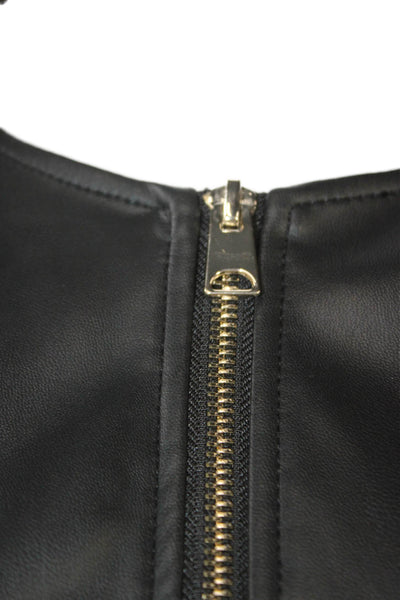 Zara Women Black Peplum Jacket Long Sleeve Zip Size L