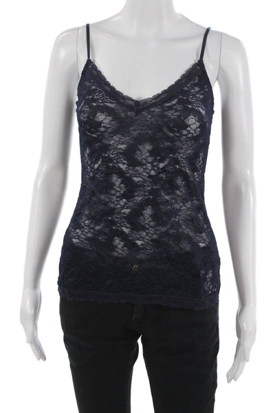 Calypso Saint Barth Womens Lace Lucille Camisole Tank Top Navy Blue Size Medium