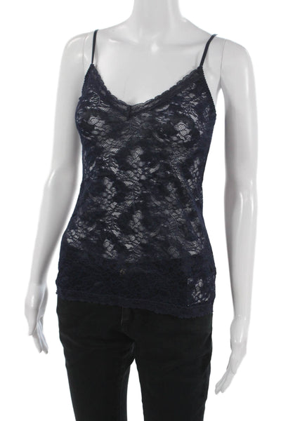 Calypso Saint Barth Womens Lace Lucille Camisole Tank Top Navy Blue Size Medium