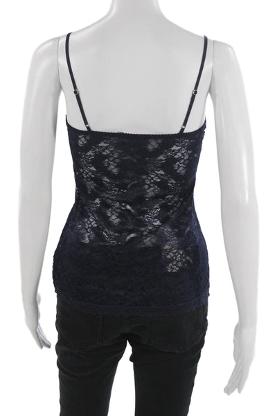 Calypso Saint Barth Womens Lace Lucille Camisole Tank Top Navy Blue Size Medium