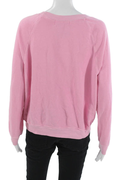 Wildfox Womens Pink Coca-Cola Cotton Crewneck Long Sleeve Pullover Size S