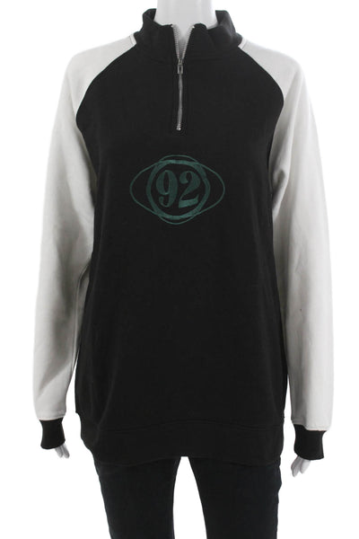 Daisy Street Womens Black Colorblock Mock Neck Pullover Sweatshirt Size S