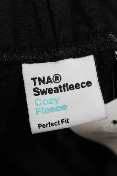 TNA Women Black Sweatpants Pull On Cotton Blend Size XS