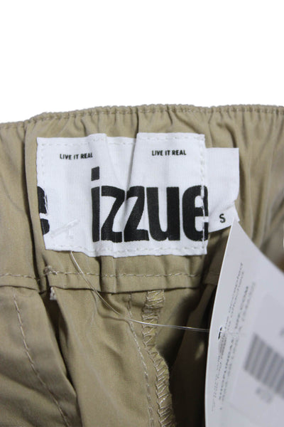 Izzue Womens Wrap Beige Shorts Buckle Cotton Nylon Size S