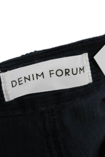 Denim Forum Womens Straight High Rise Jeans Blue Size 24