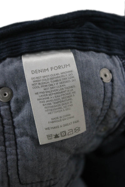 Denim Forum Womens Straight High Rise Jeans Blue Size 24