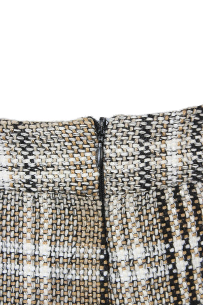 Zara Women Mini Plaid Skirt Multicolor Polyester Zip Size S