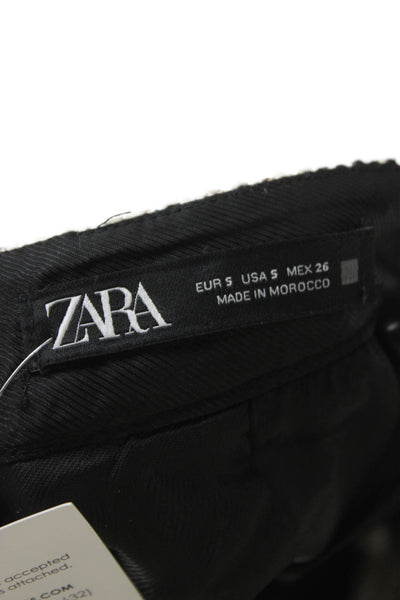 Zara Women Mini Plaid Skirt Multicolor Polyester Zip Size S