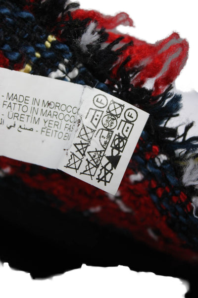 Zara Women Straight Pencil Multicolor Plaid Acrylic Knee Length Skirt Size S