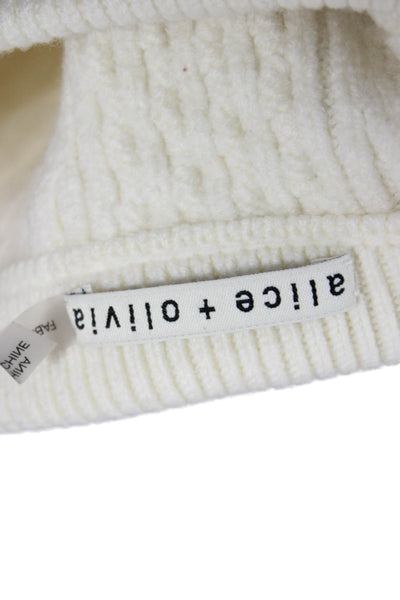 Alice + Olivia Women White Mini Wool Skirt Pull On Size XS