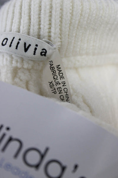 Alice + Olivia Women White Mini Wool Skirt Pull On Size XS